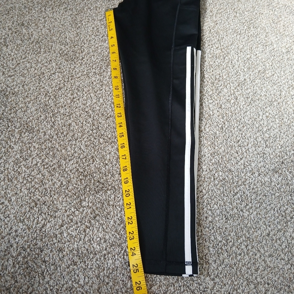 Adidas‎ Women's Black Leggings with White Stripes - Picture 11 of 16